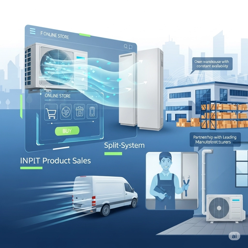 Схематичноое изображение работы магазина Реал Климат